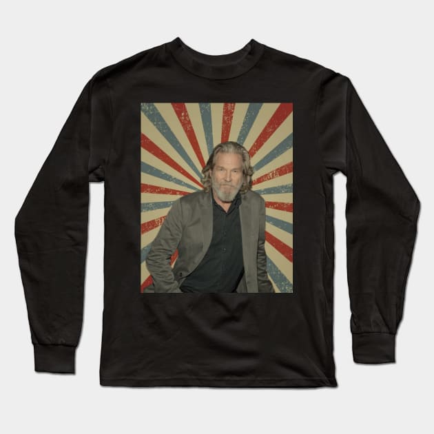 Jeff Bridges Long Sleeve T-Shirt by LivingCapital 